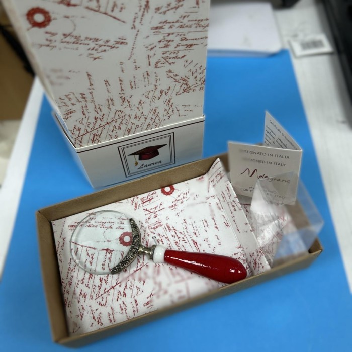 BOX LAUREA LENTE E PORTACONFETTI 16X9.5X3CM